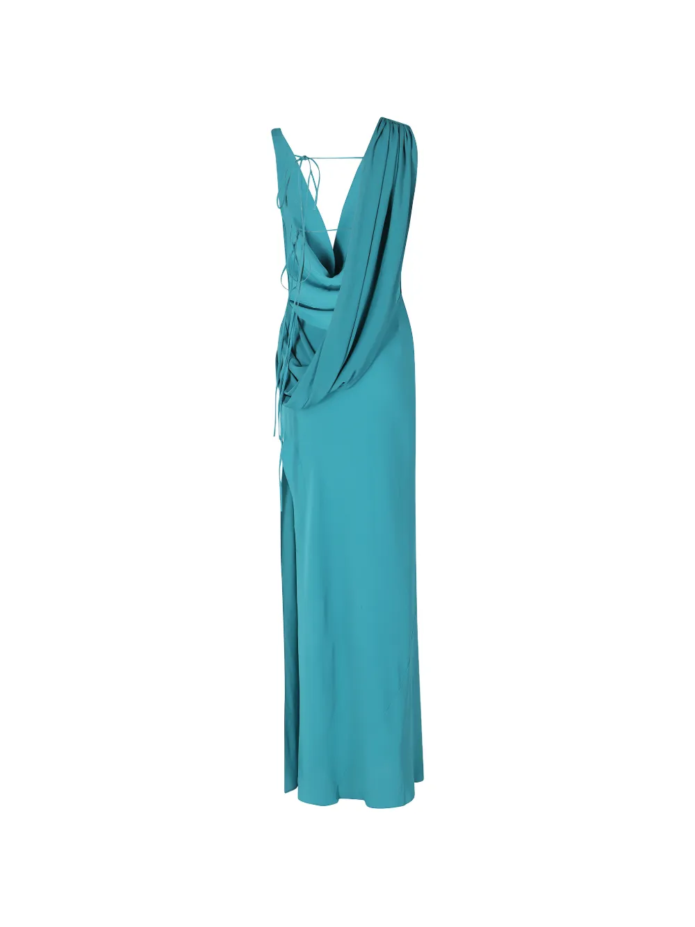 THE ANDAMANE Jurk met striksluiting Blauw