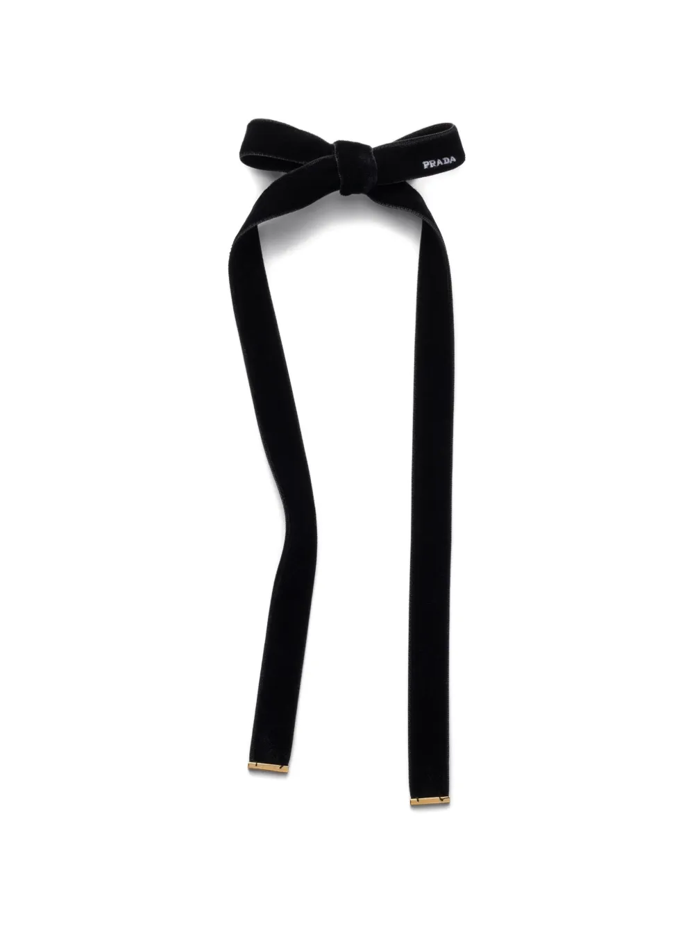 Prada Fermaglio in velluto - Nero