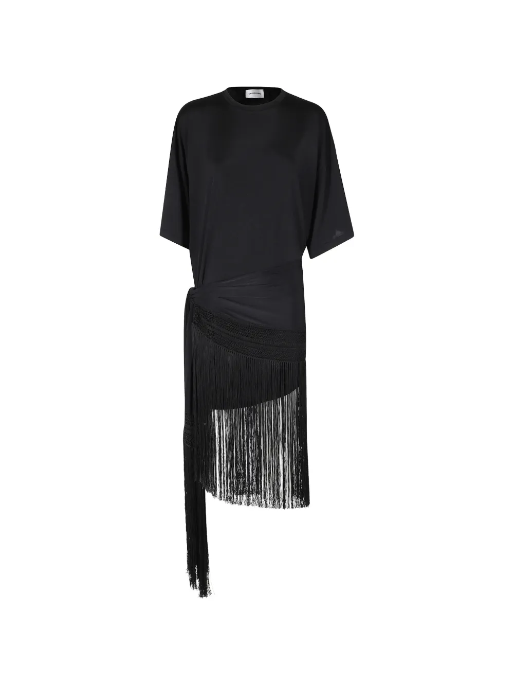 THE ANDAMANE fringed asymmetric dress - Schwarz