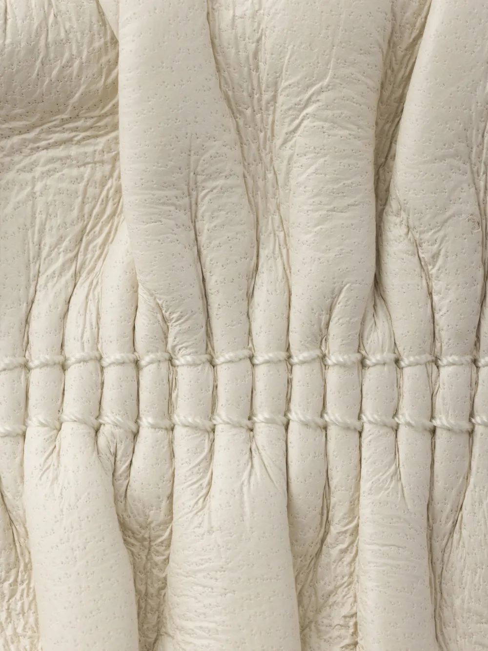 Prada Matelassé nappa leather flatform slides Beige