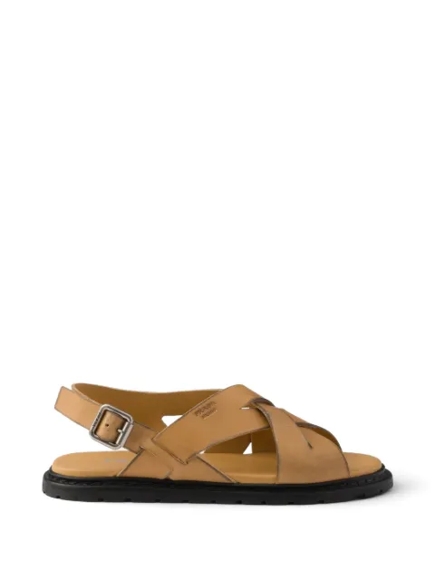 Prada Antiqued leather sandals