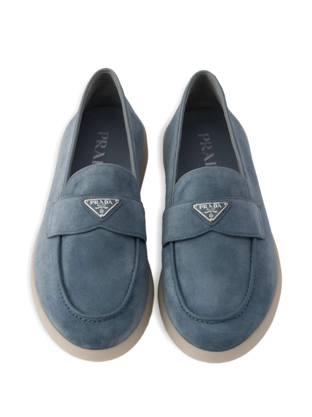 Prada Suède loafers Blauw