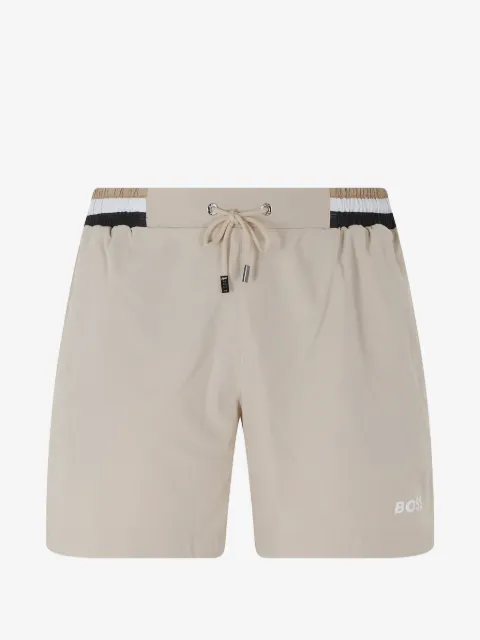 BOSS Bermuda de praia com logo e ajuste no cós