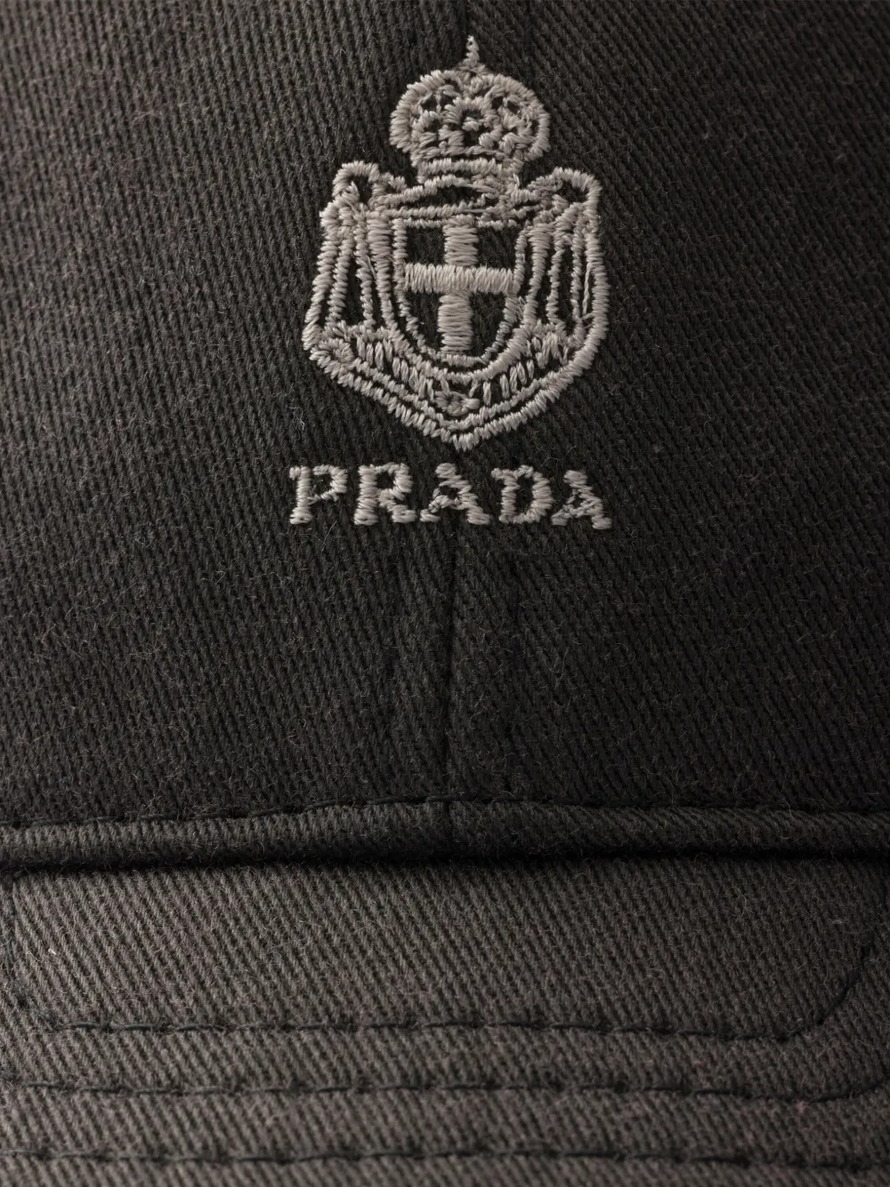 Prada Gabardine honkbalpet Grijs