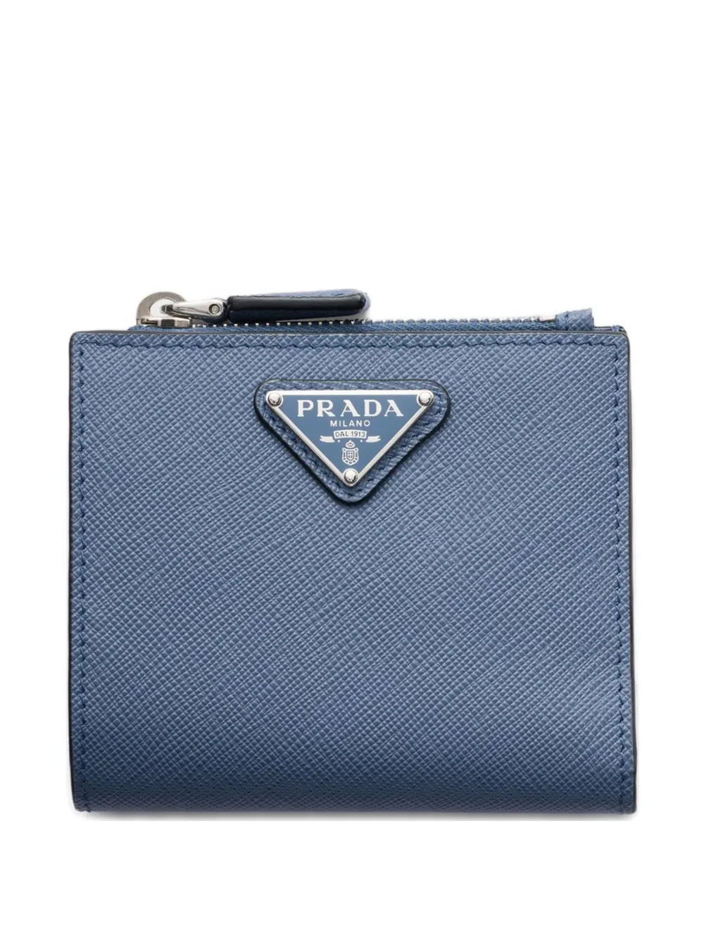 Prada small Saffiano leather wallet - Blu