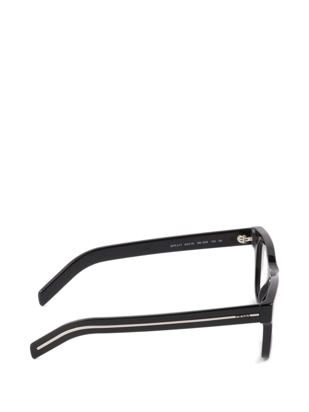 Prada Eyewear Zonnebril met het iconische metalen plakkaat Zwart