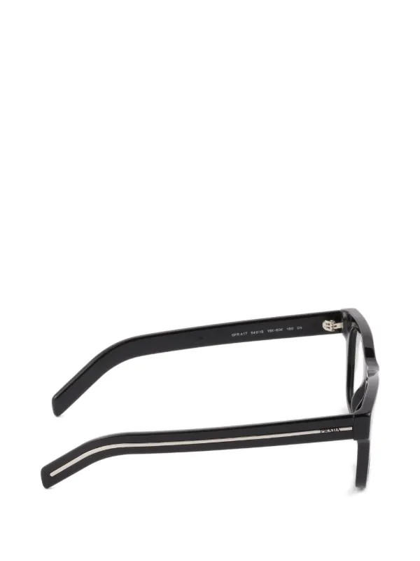 PRADA サングラス ブラック ロゴプレート Prada Eyewear ロゴプレート サングラス | ブラック | FARFETCH JP