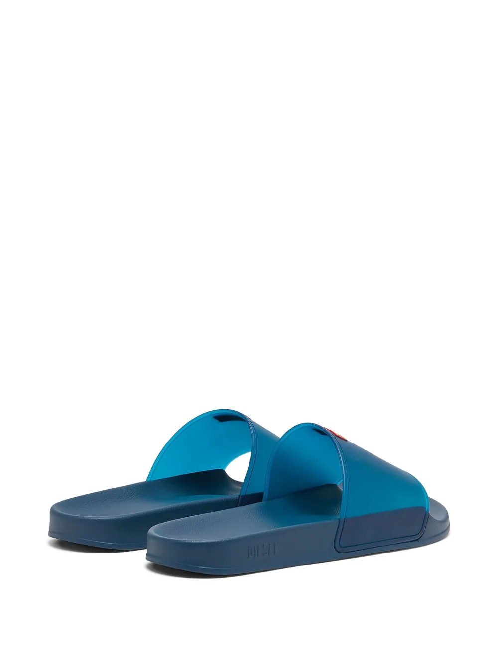 Diesel Sa-Swim slippers met logopatch Blauw