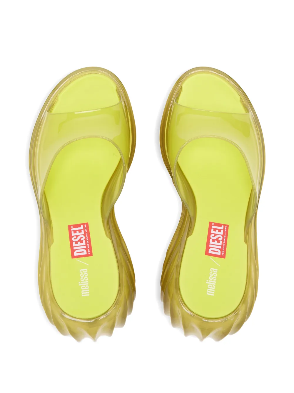 Diesel x Melissa Quantum sandalen met plateauzool Wit