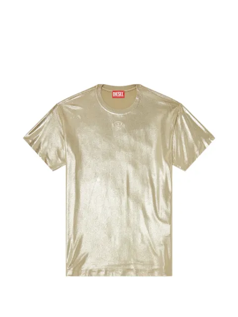 Diesel playera de jersey con acabado metalizado