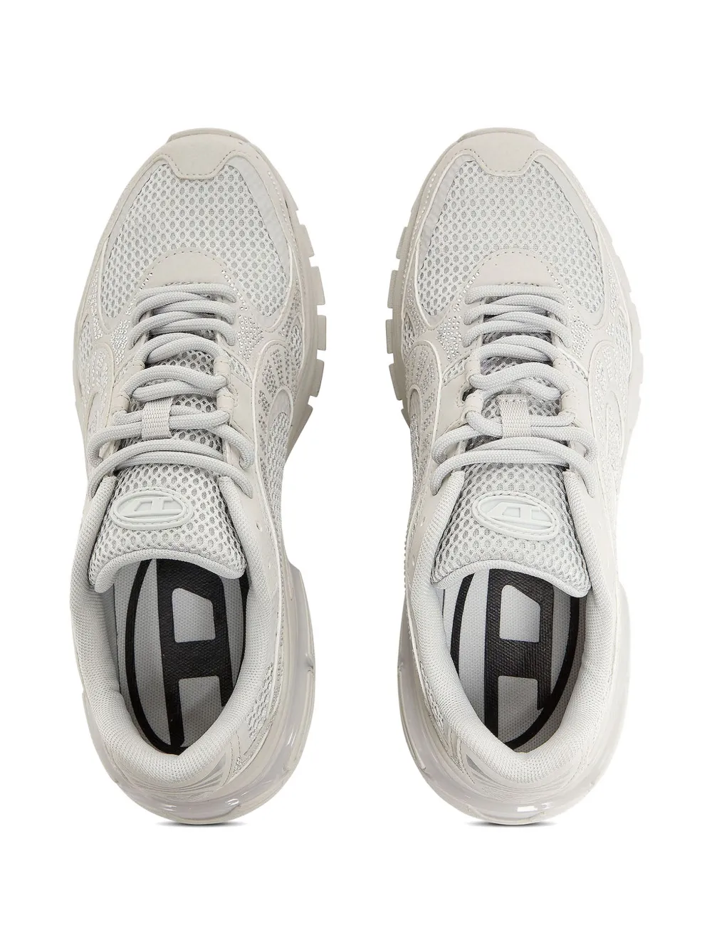 Diesel S-Pro-V-Dense mesh sneakers verfraaid met stras Grijs