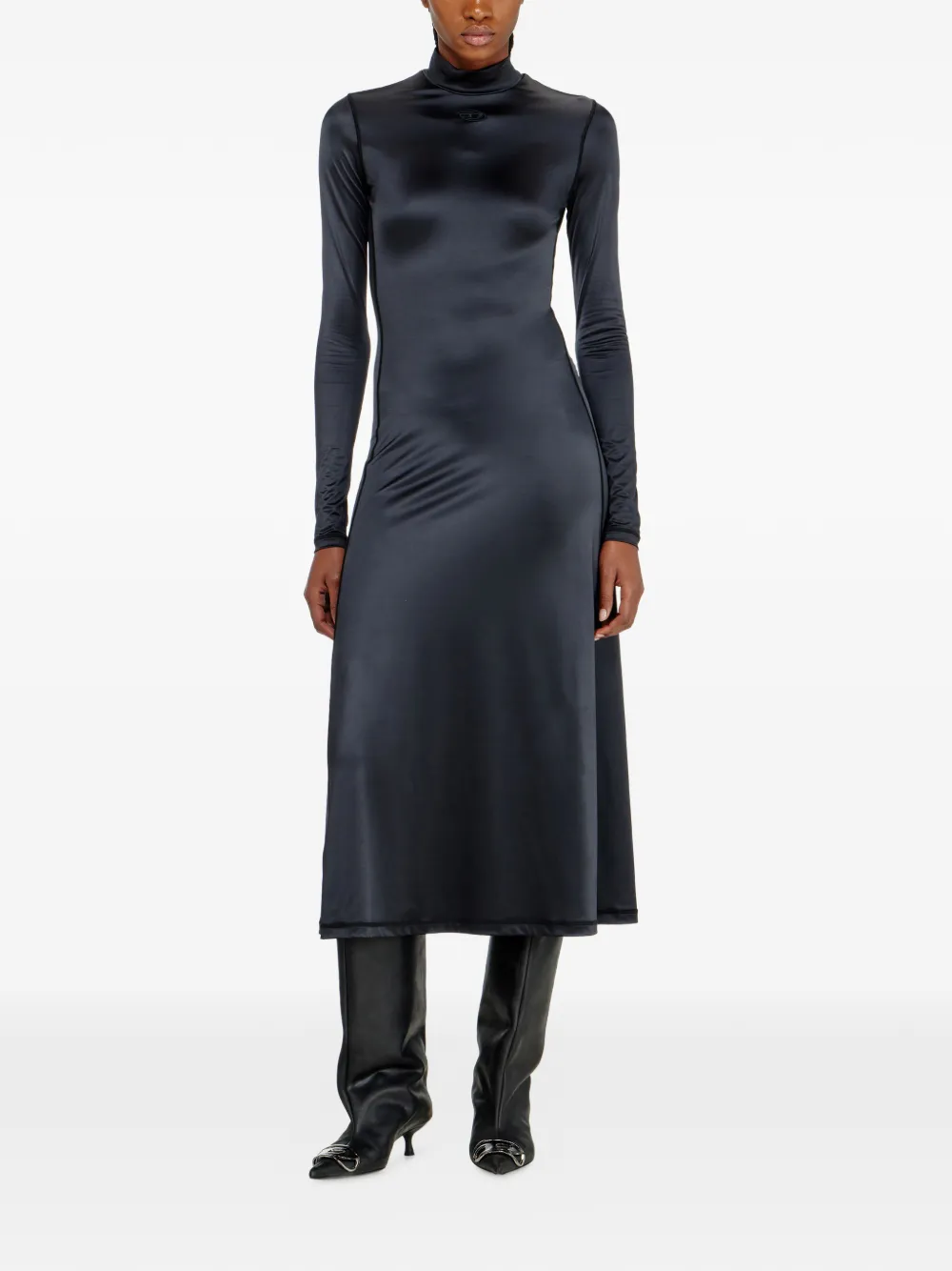 Diesel D-Ungo midi-jurk Zwart