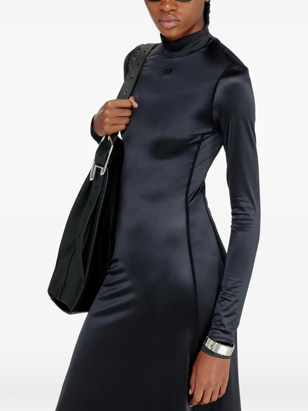 Diesel D-Ungo midi-jurk Zwart