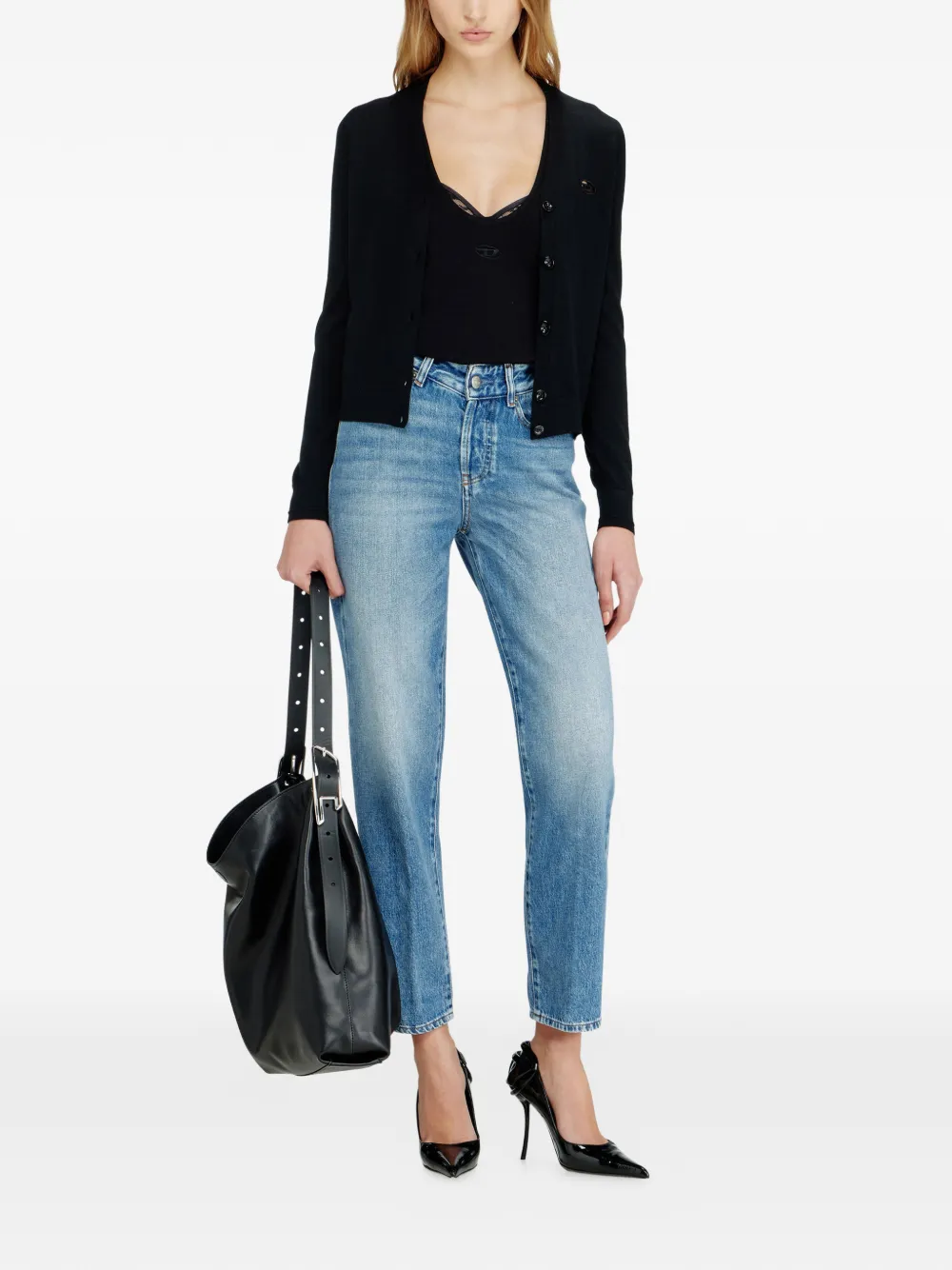 Diesel 1981 D-Went high-waist jeans Blauw