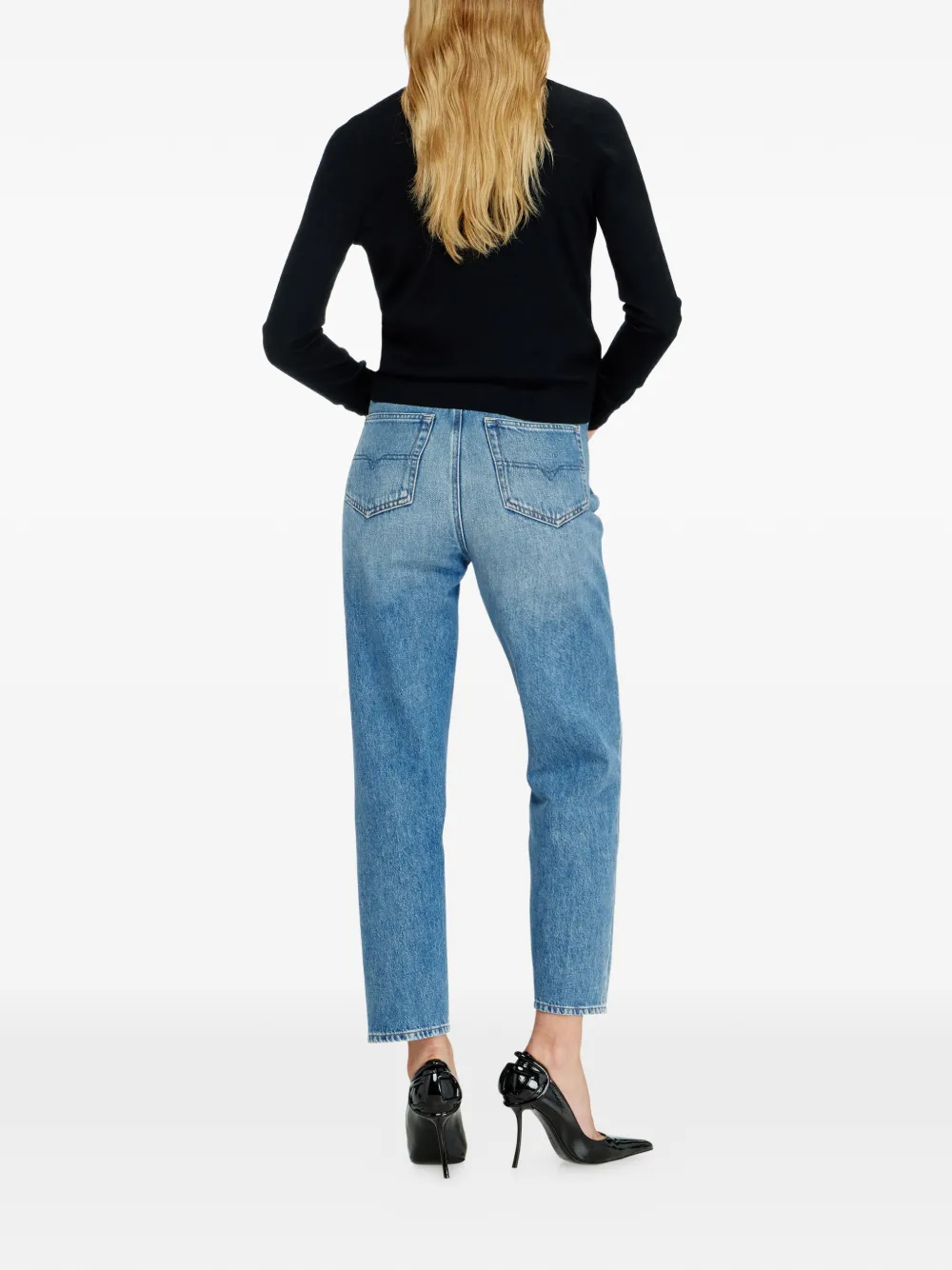 Diesel 1981 D-Went high-waist jeans Blauw