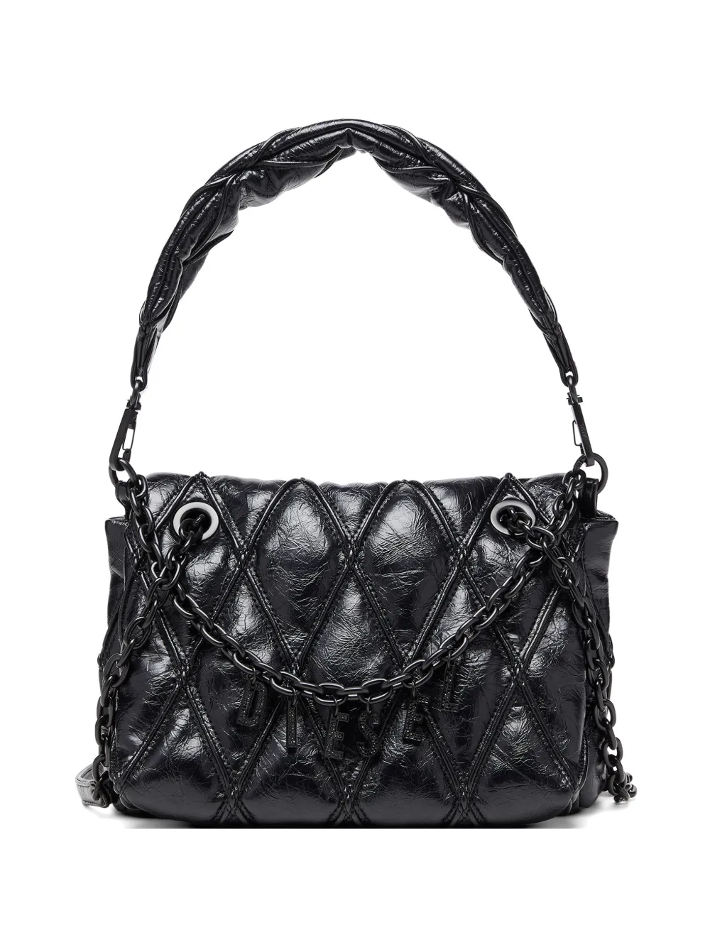 Diesel Borsa a spalla Charm-D trapuntata - Nero