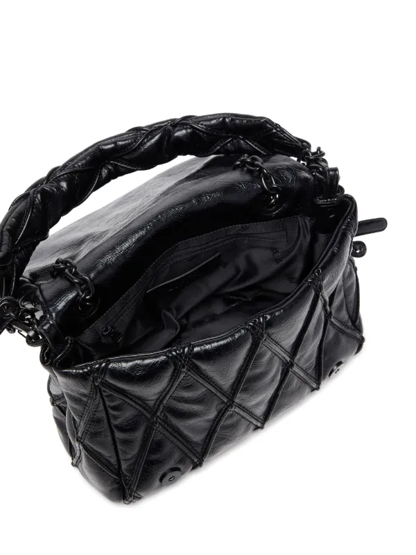 DIESEL ブラック キルティング ショルダーバッグ DIESELブラック 
