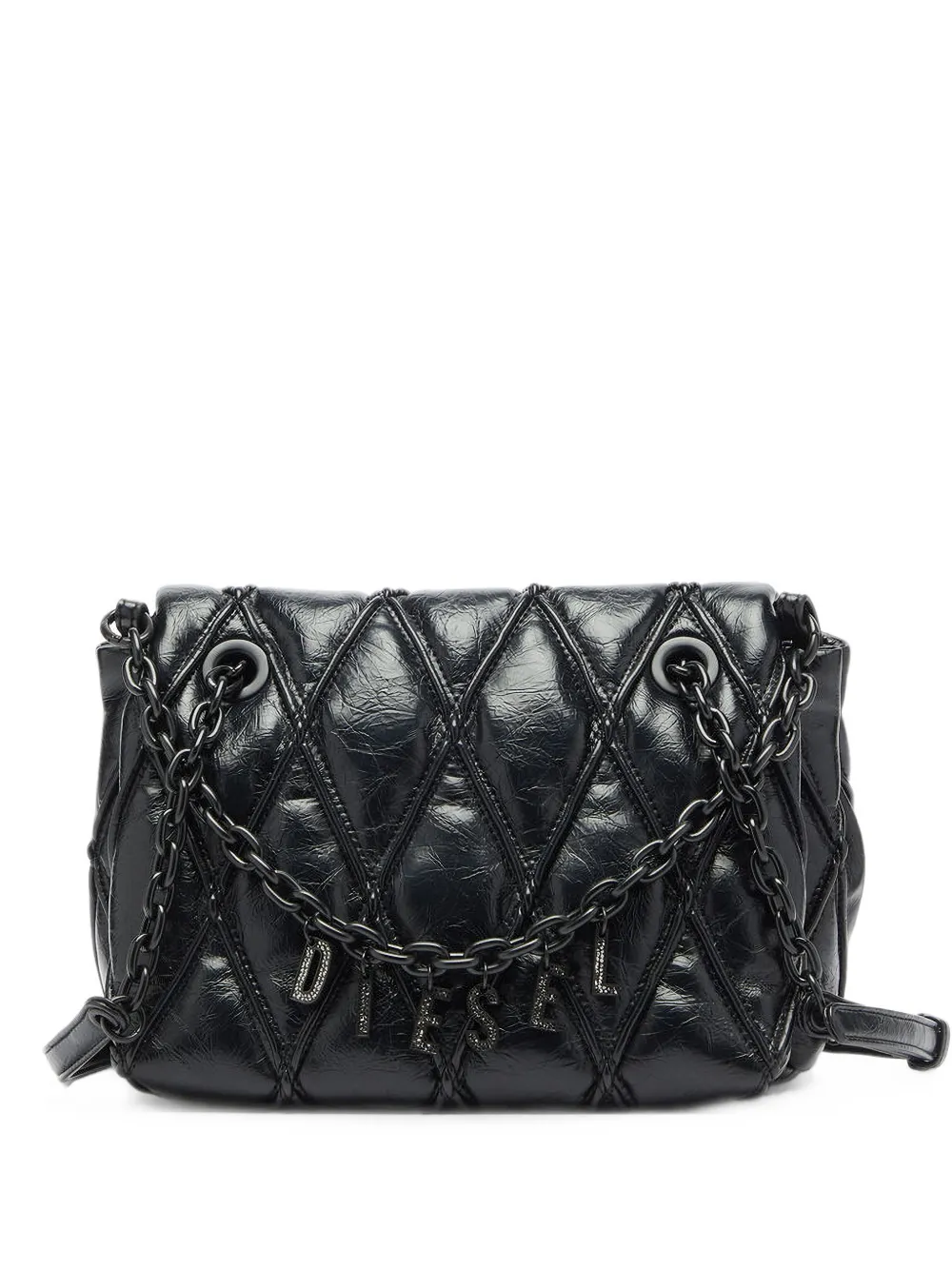 Diesel Charm-D diamond-quilted shoulder bag · OS