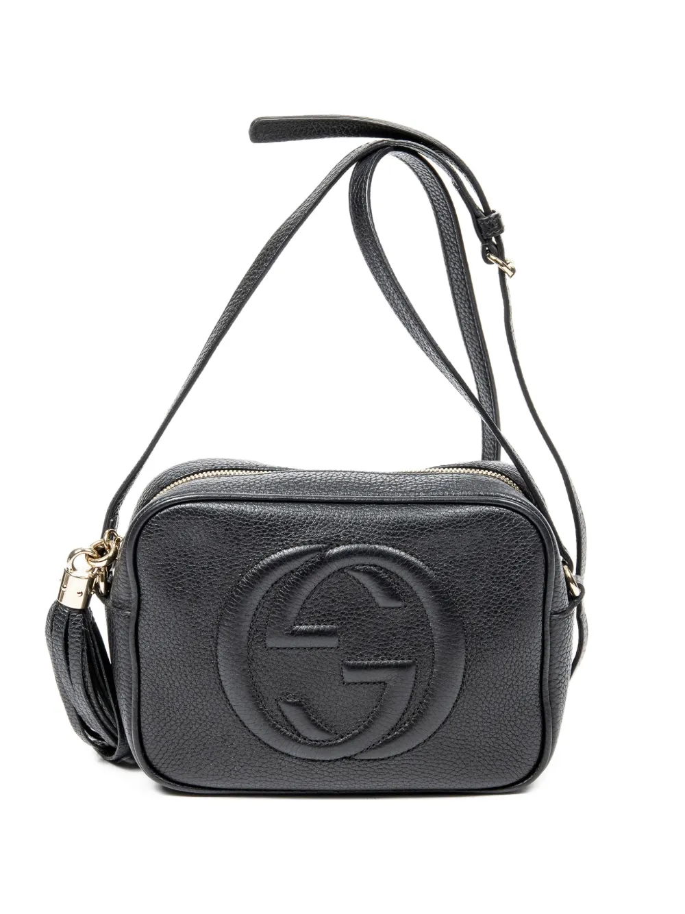 Gucci Pre-Owned Soho interlocking-G tassel-detail shoulder bag - Nero