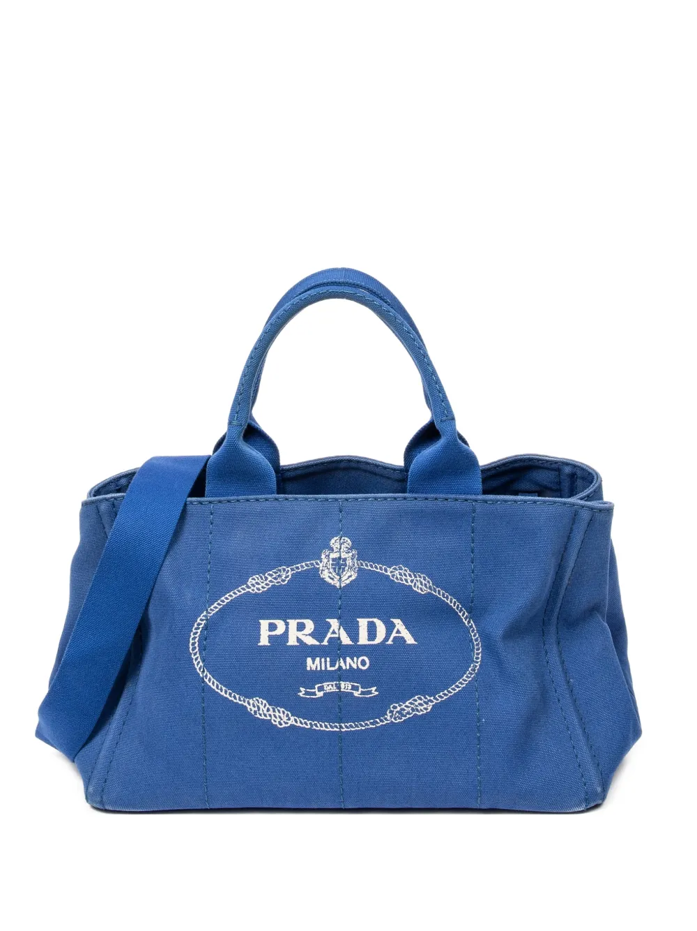 Prada Pre-Owned Canapa logo tote bag - Blu