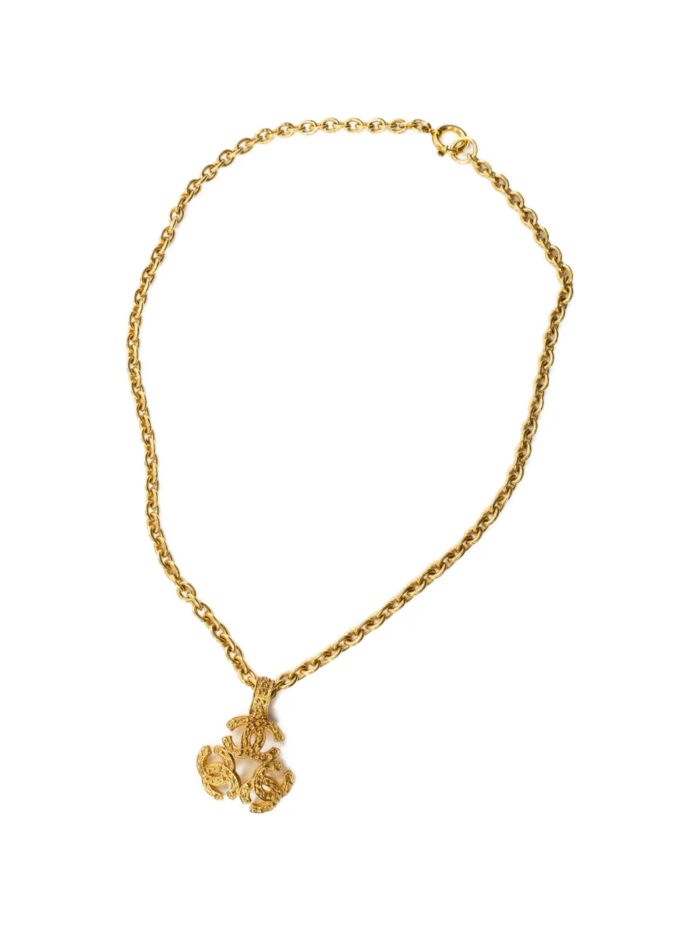 CHANEL Pre-Owned Interlocking CC necklace - Oro