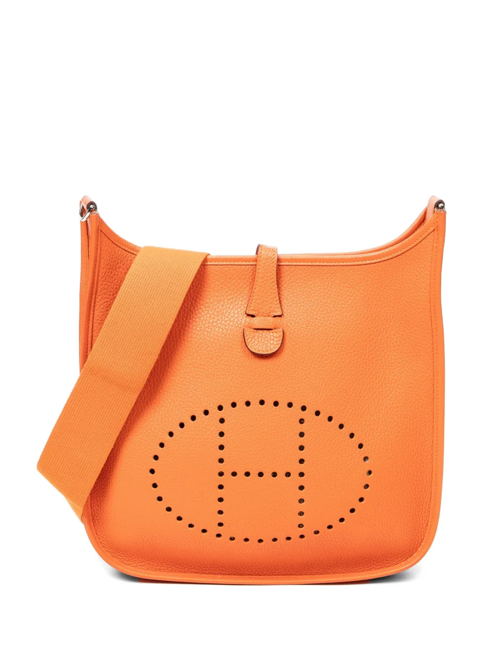 Hermès Pre-Owned Evelyne logo-detail shoulder bag - Arancione