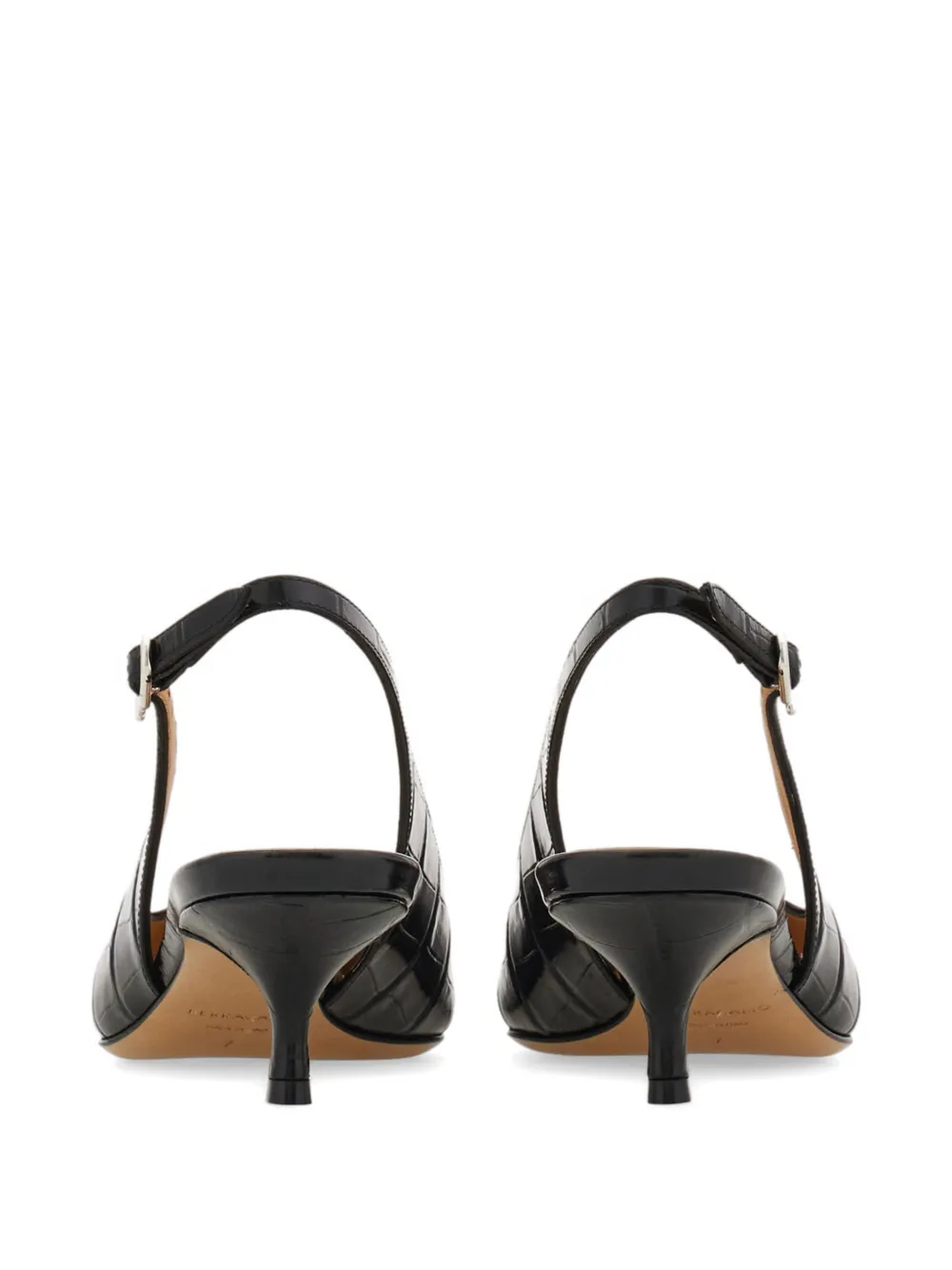 Ferragamo Maxi Gancini slingbacks Zwart