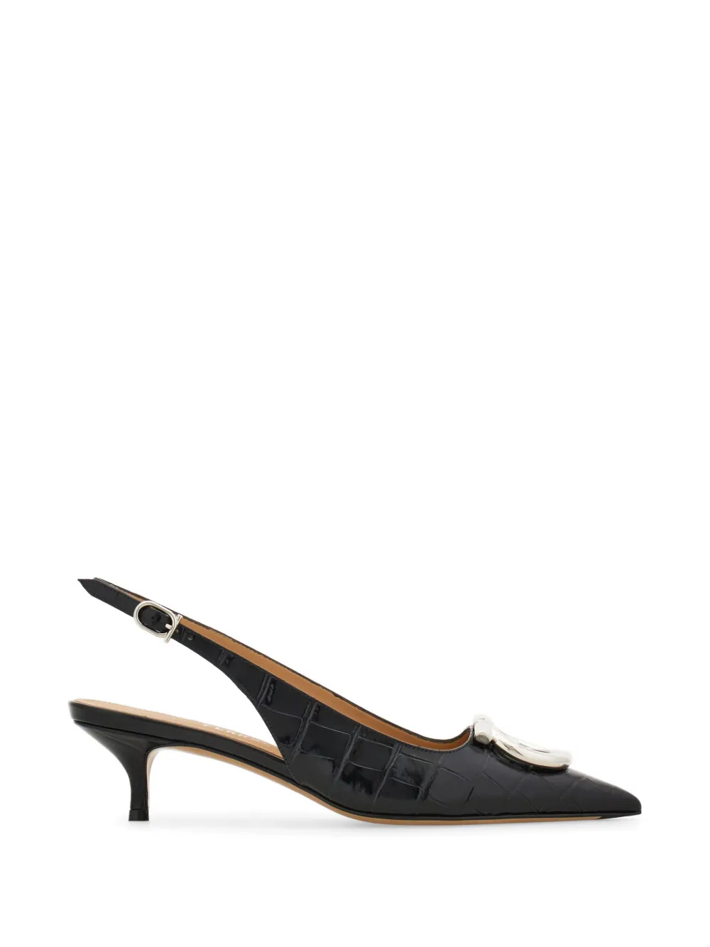 Ferragamo Maxi Gancini slingbacks - Black
