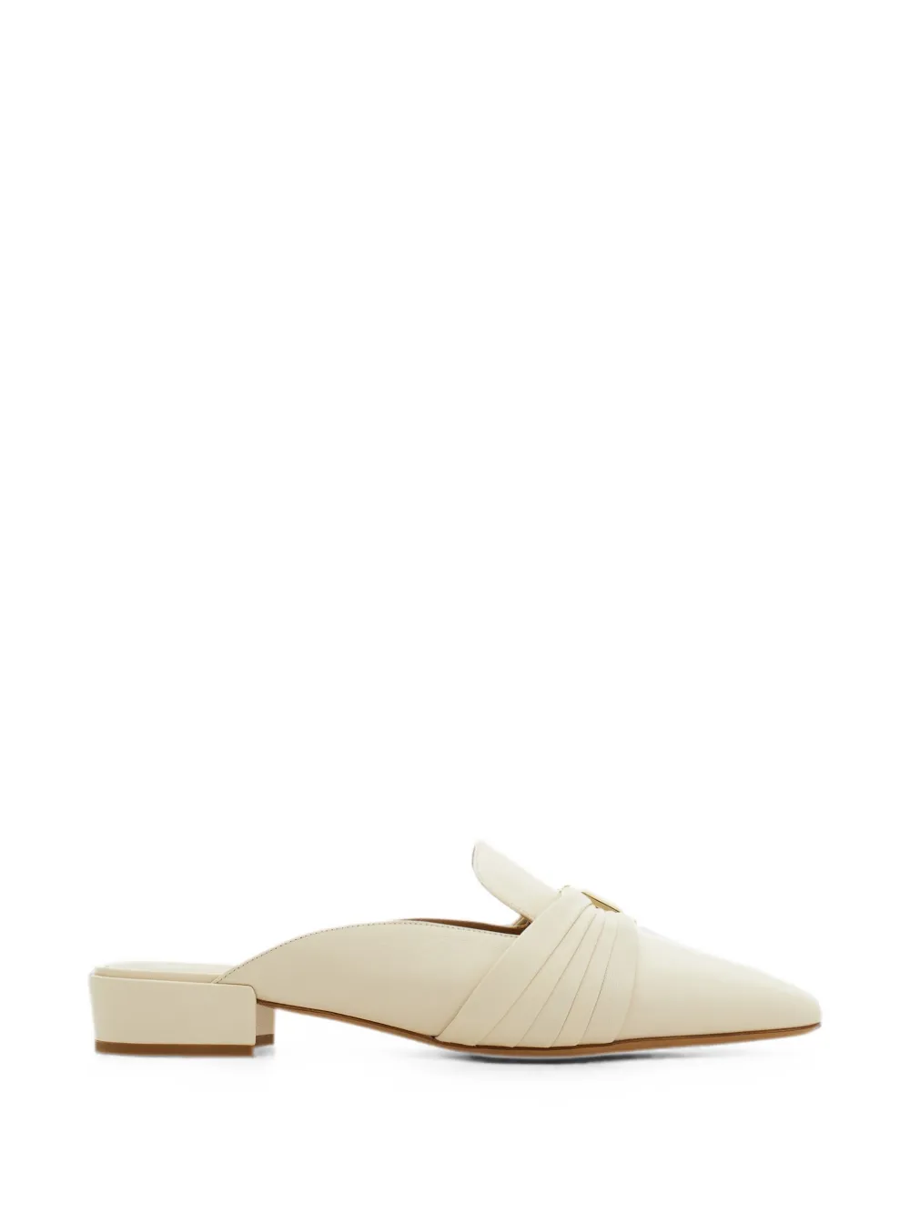 Ferragamo Gancini ornament mules - White