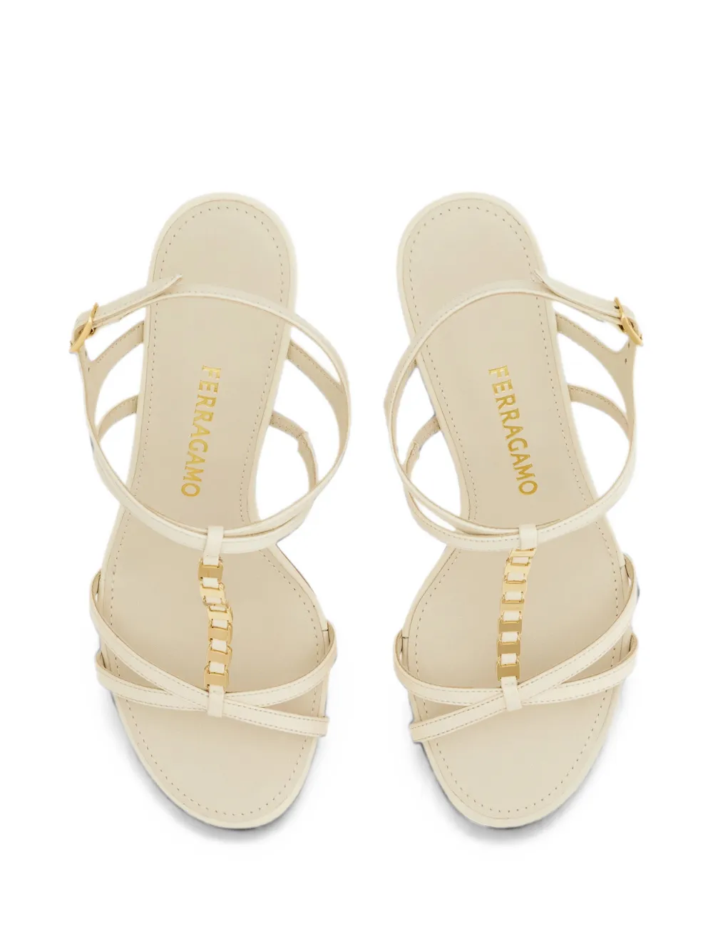 Ferragamo Vara sandalen met T-bandje Beige