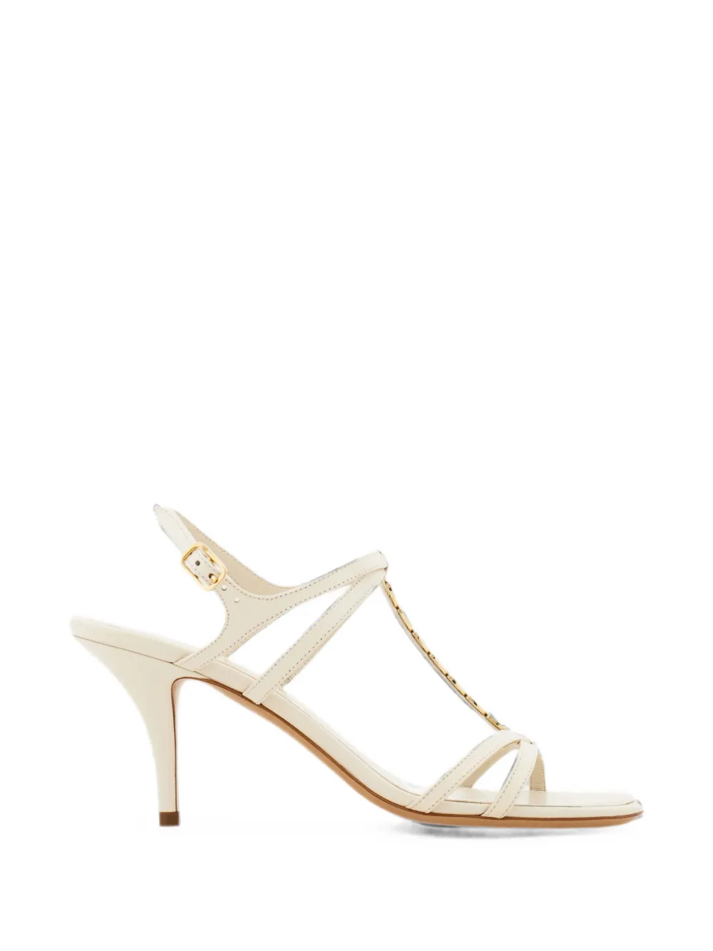 Ferragamo Vara chain T-strap sandals - Toni neutri