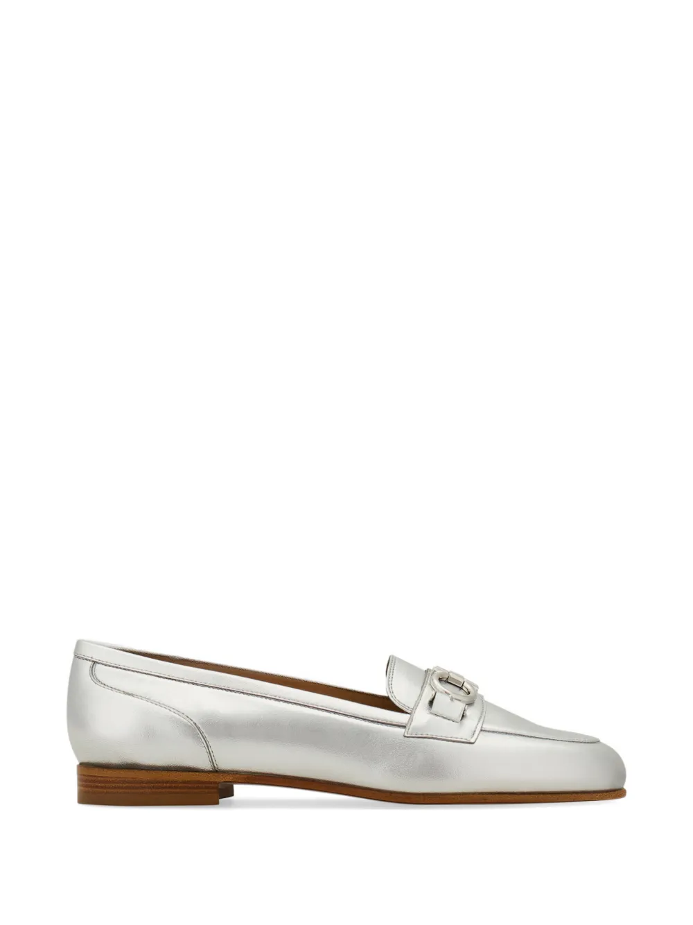 Ferragamo Gancini ornament moccasin - Silver