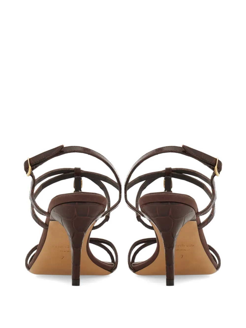 Ferragamo Vara sandalen met T-bandje Bruin