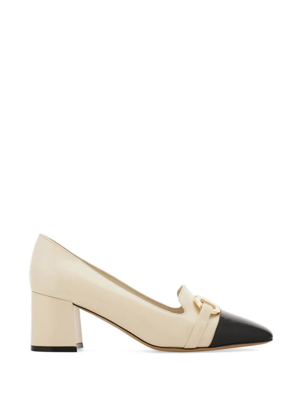 Ferragamo Gancini ornament pumps - White