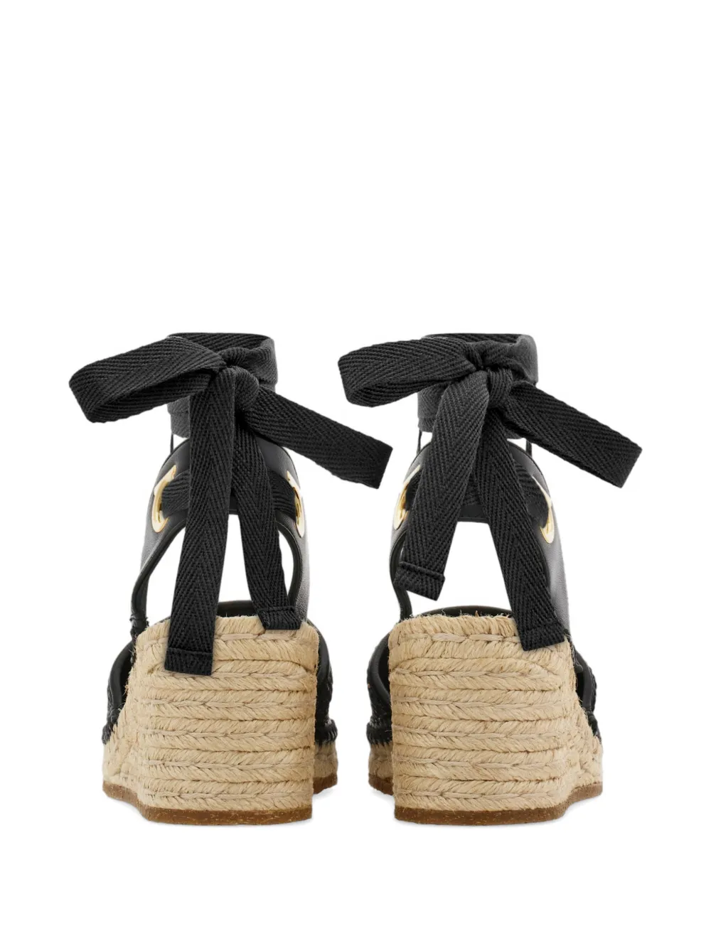 Ferragamo 7cm raffia espadrilles Zwart
