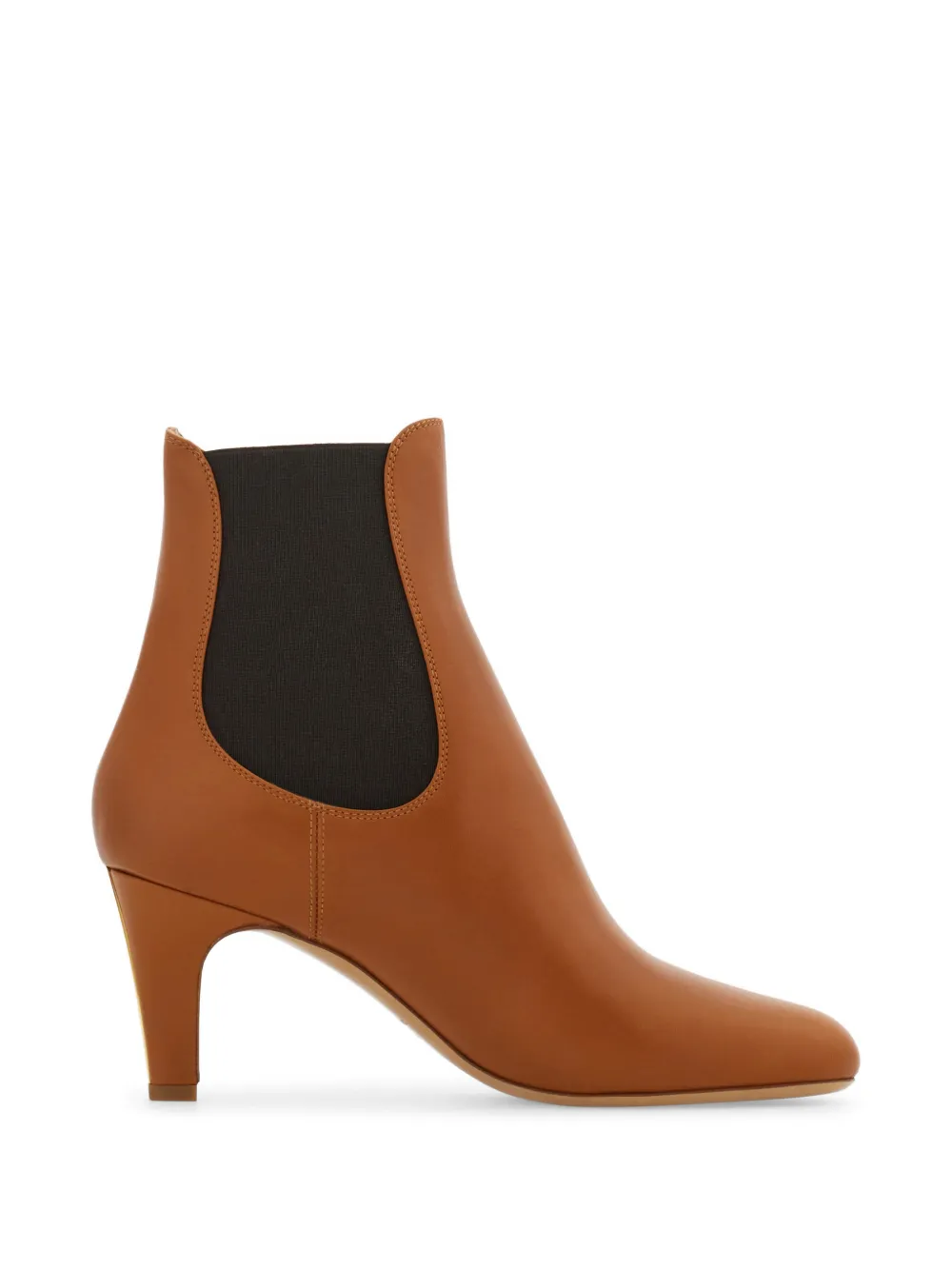 Ferragamo Mid-heel Chelsea Boots In Brown