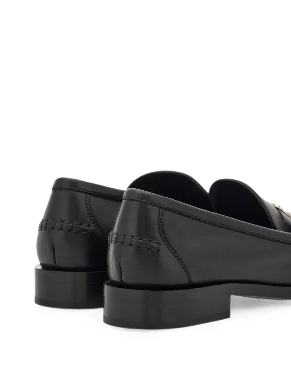 Ferragamo Gancini ornament moccasins Zwart