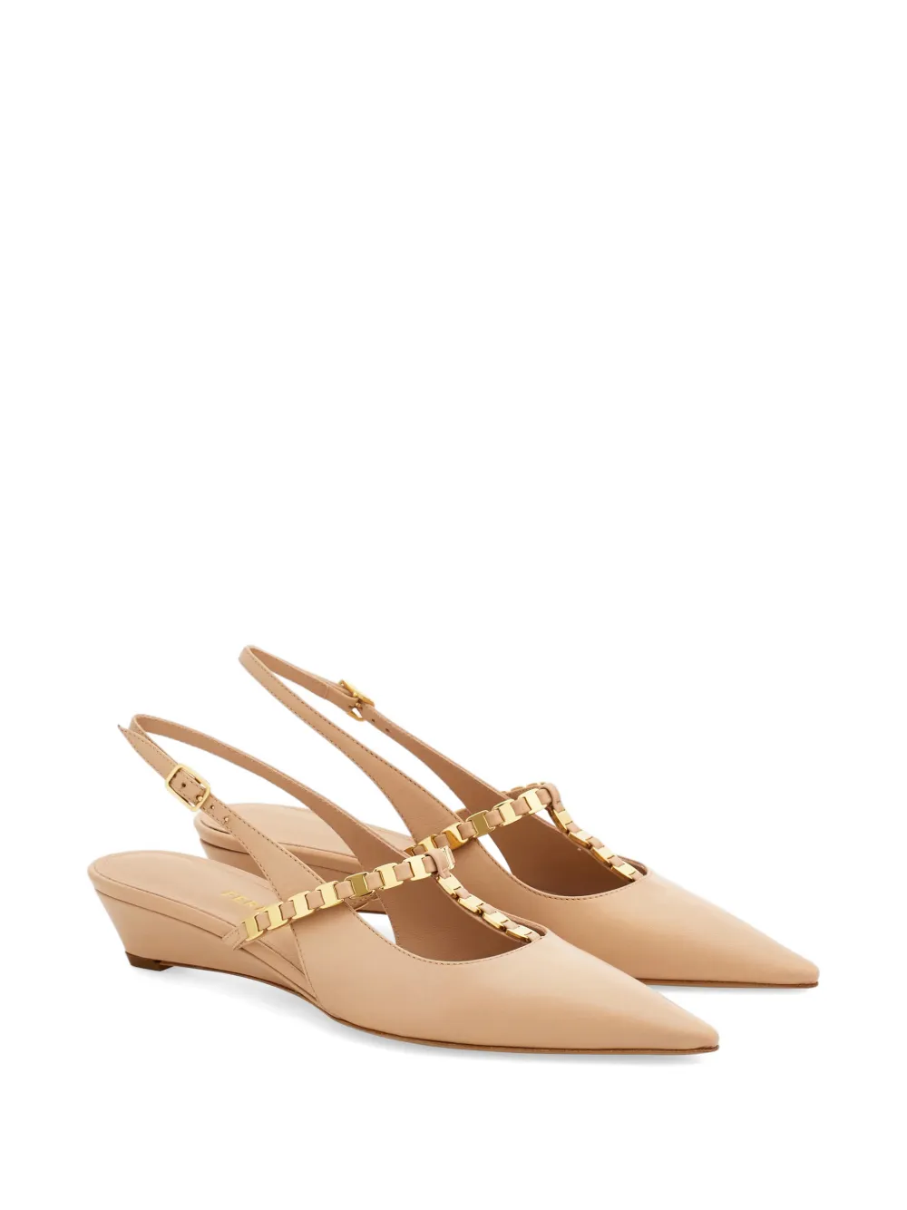 Ferragamo Vara chain slingback Roze