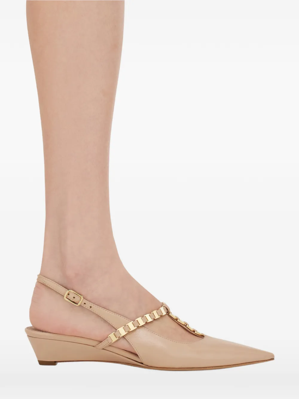 Ferragamo Vara chain slingback Roze