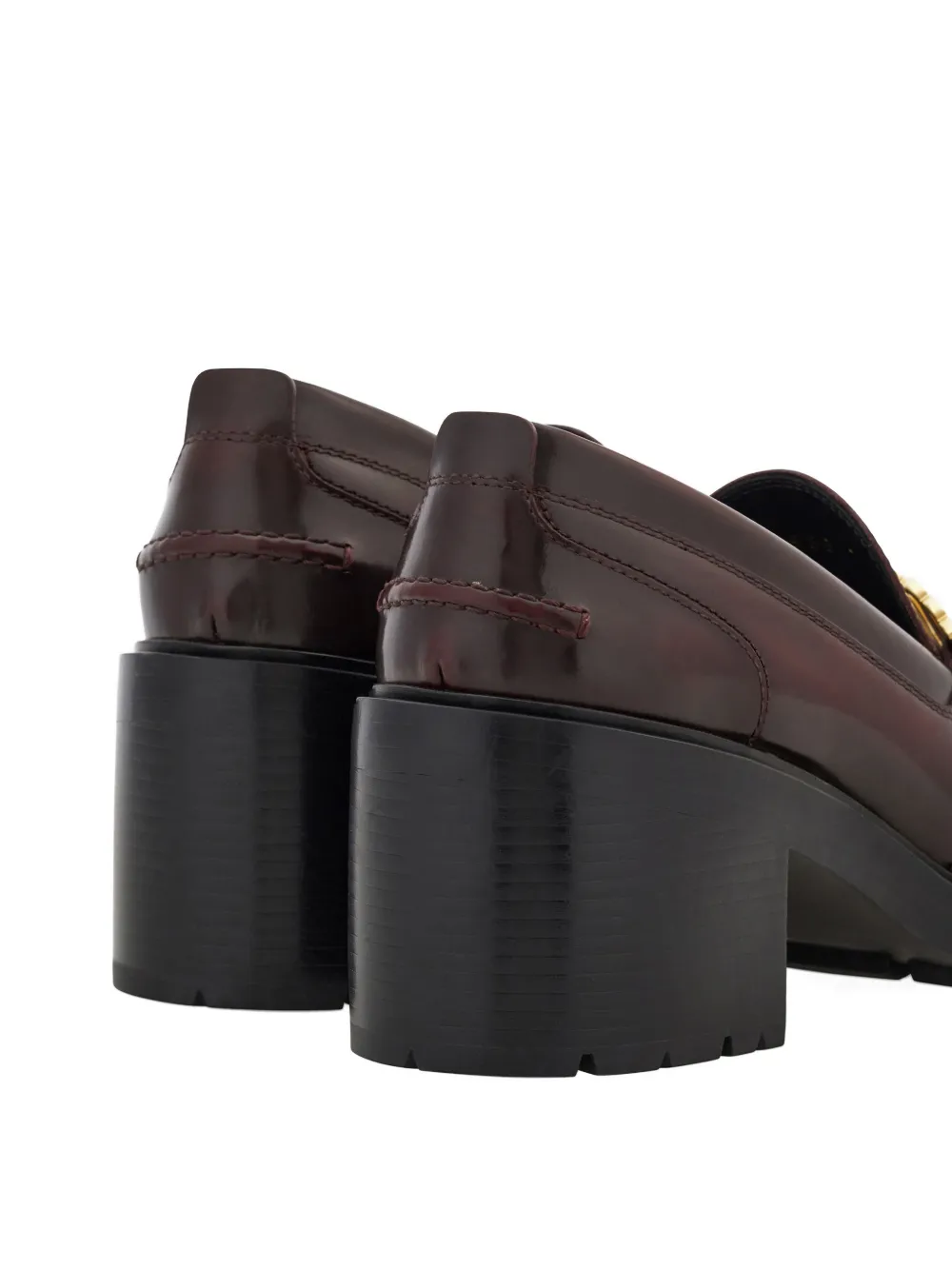 Ferragamo Vara loafers met ketting Rood