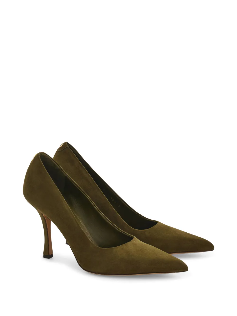 Ferragamo Pumps met puntige neus Groen
