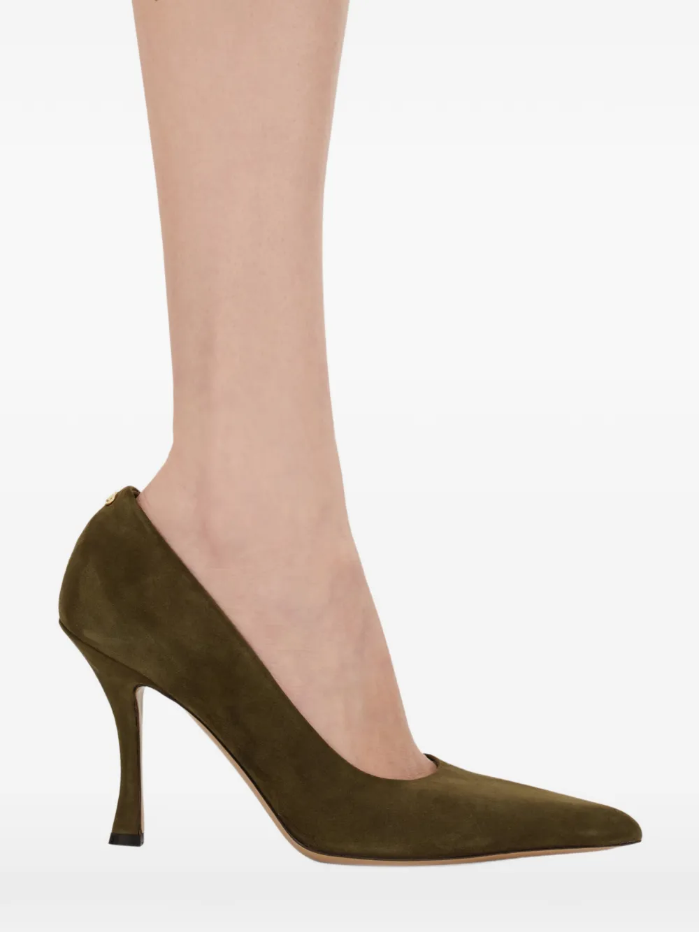 Ferragamo Pumps met puntige neus Groen