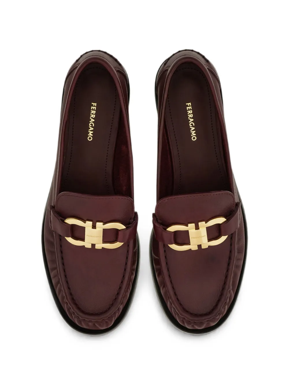 Ferragamo Gancini-plaque loafers Bruin