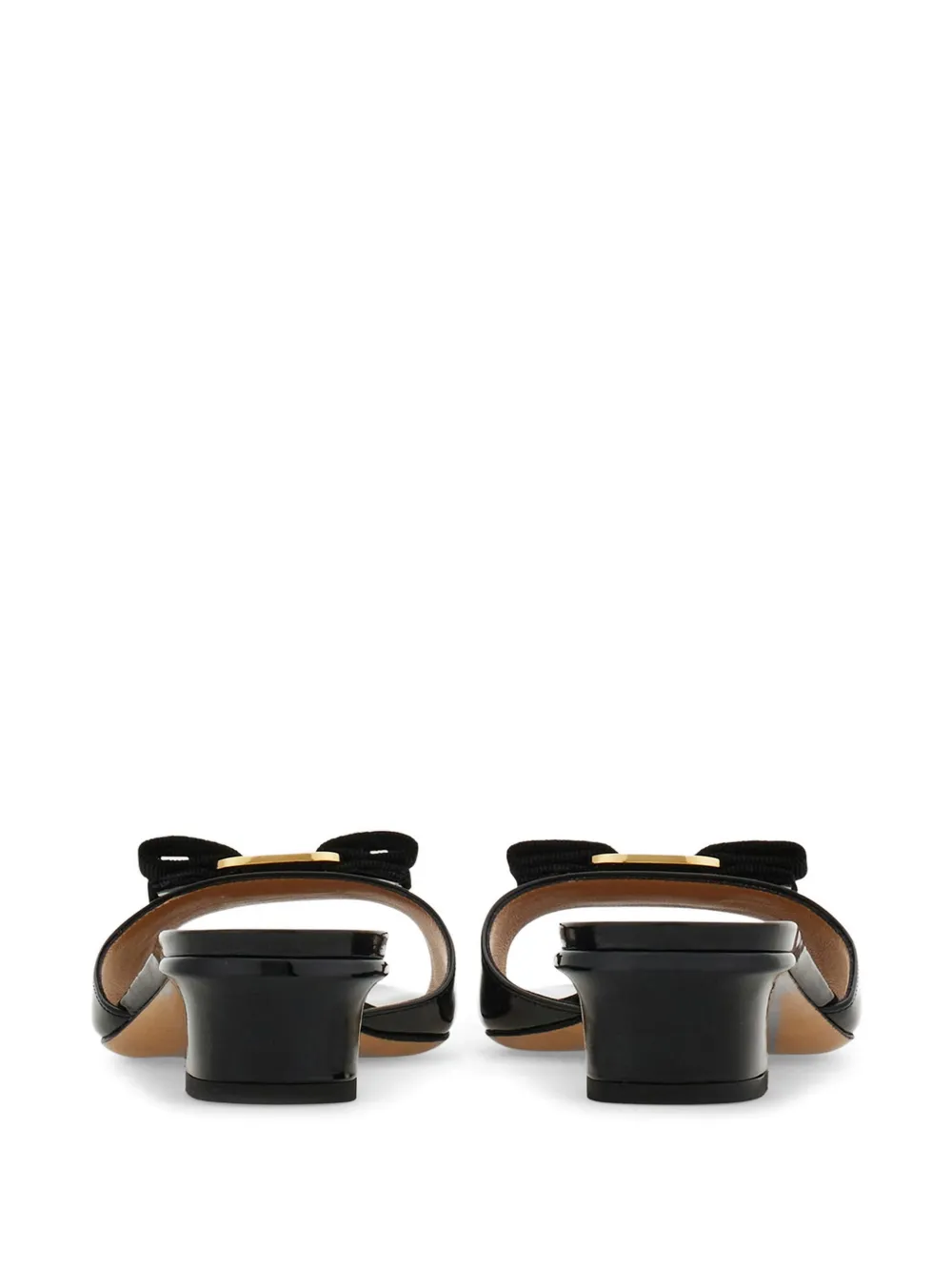Ferragamo Vara slippers met strik Zwart