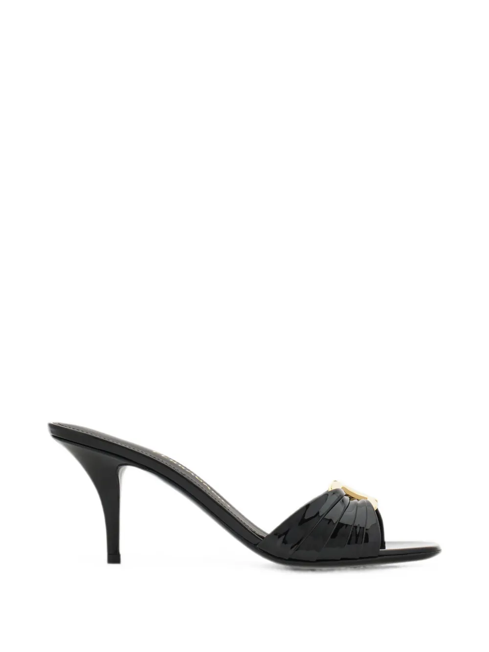 Ferragamo Gancini ornament slides - Nero