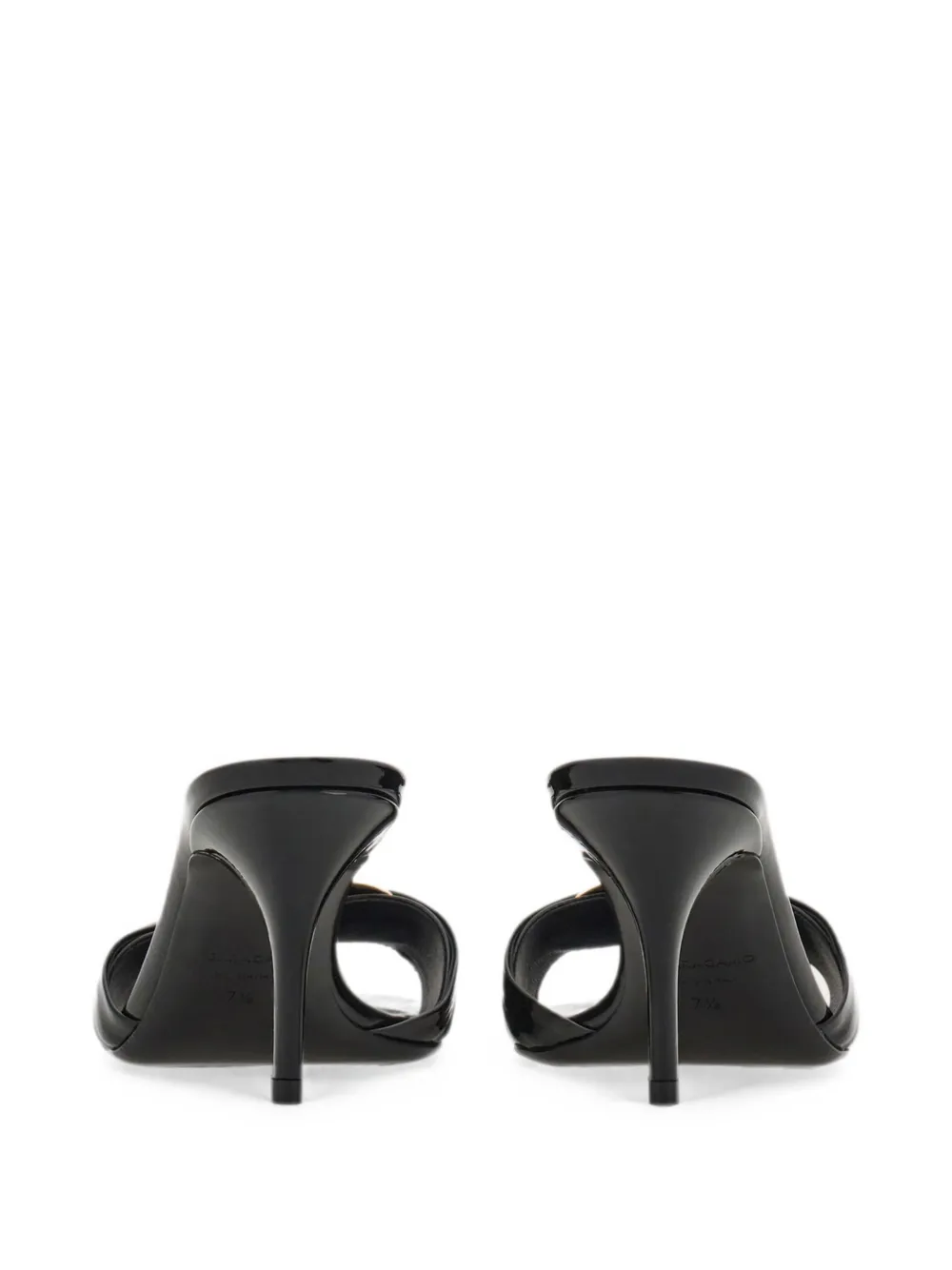 Ferragamo Slippers met Gancini-detail Zwart