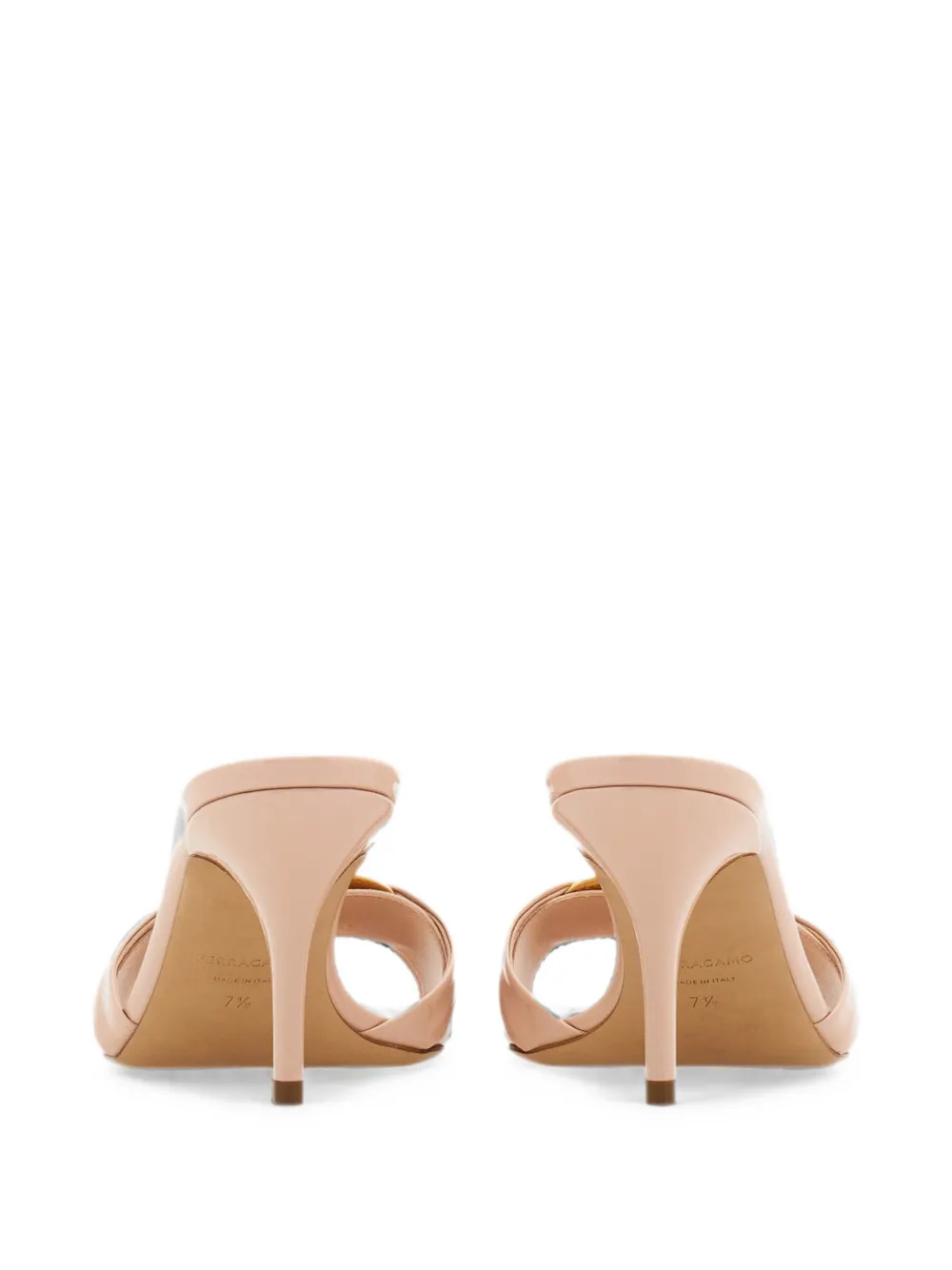 Ferragamo Gancini ornament slides Roze