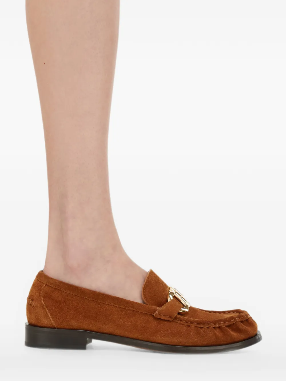 Ferragamo Gancini-plaque suede loafers Bruin