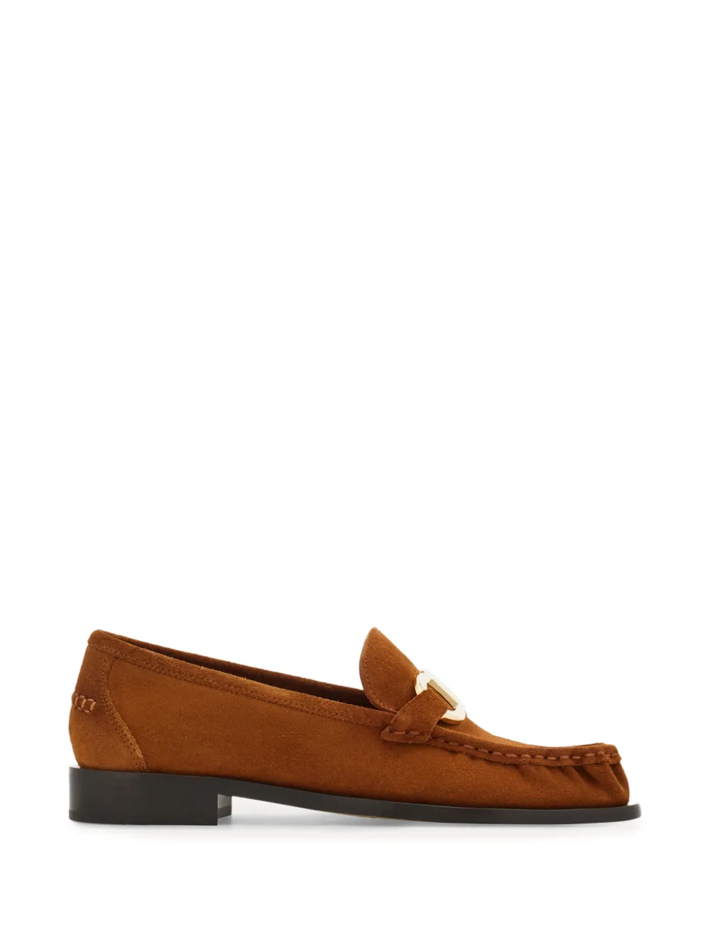 Ferragamo Gancini ornament moccasins - Marrone