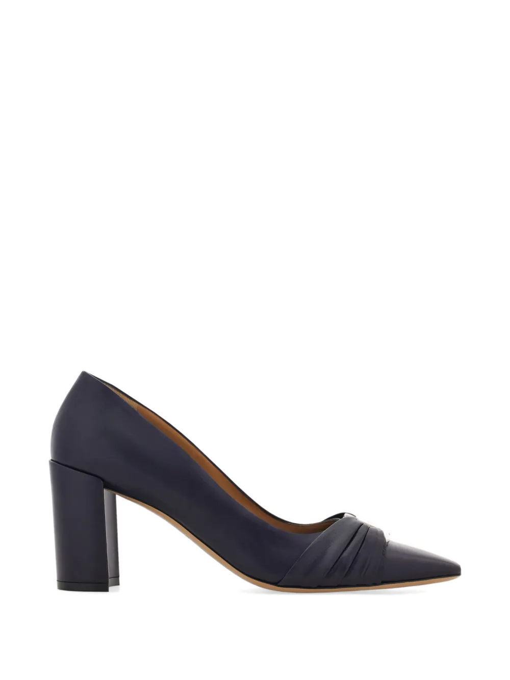 Ferragamo Gancini ornament pumps with block heel - Blue